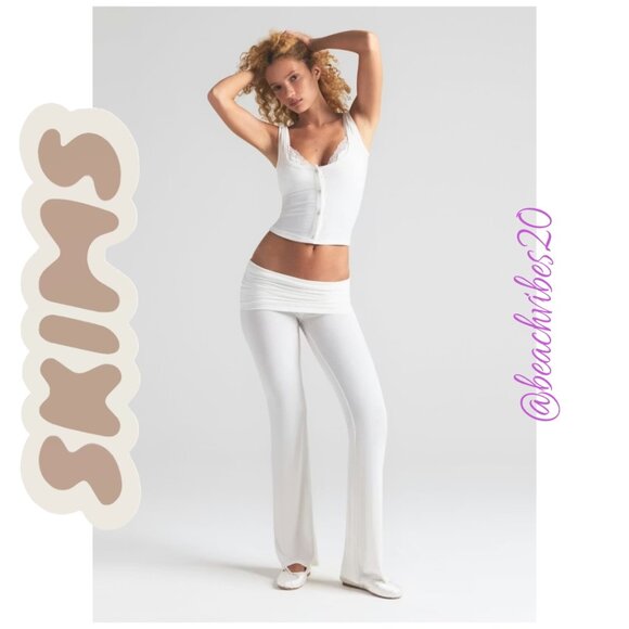 SKIMS Soft Lounge Foldover Pant Marble Medium NWT - Picture 1 of 7